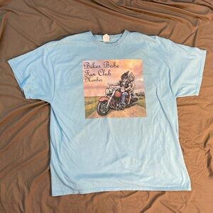 Biker Babe Fan Club Member Elfish Elf Bikers On Motorcycle T-Shirt 2XL